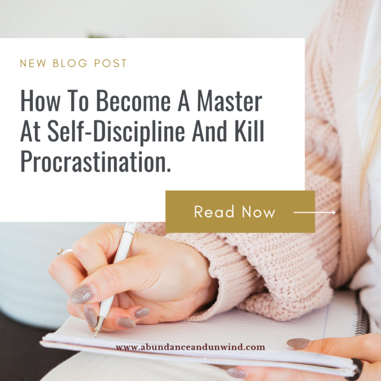 How-To-Become-A-Master-At-Self-Discipline-And-Kill-Procrastination-Blog Post Featured Image